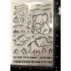 Elephant Parade Baby-Themed Clear Stamps By Lawn Fawn